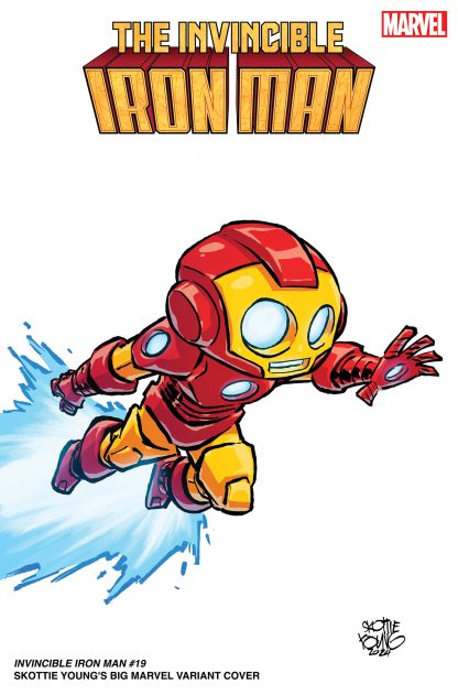 INVINCIBLE IRON MAN (2022) #19 SKOTTIE YOUNG BIG MARVELS VARIANT