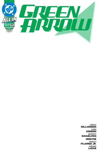 GREEN ARROW (2023) #17 BLANK VARIANT