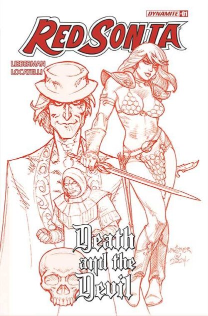 RED SONJA: DEATH AND THE DEVIL (2024) #1 JOSEPH MICHAEL LINSNER LINE ART VARIANT CVR V 1 IN 7