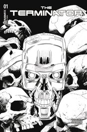 TERMINATOR (2024) #1 DECLAN SHALVEY B&W VARIANT CVR O 1 IN 20