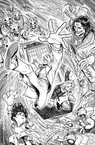 DOCTOR WHO: THE FIFTEENTH DOCTOR (2024) #4 PEDRO ANDREO FOC B&W VARIANT CVR D