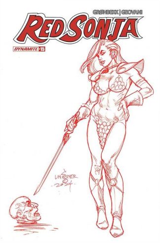 RED SONJA (2023) #15 JOSEPH MICHAEL LINSNER RED LILNE ART VARIANT CVR Q 1 IN 10