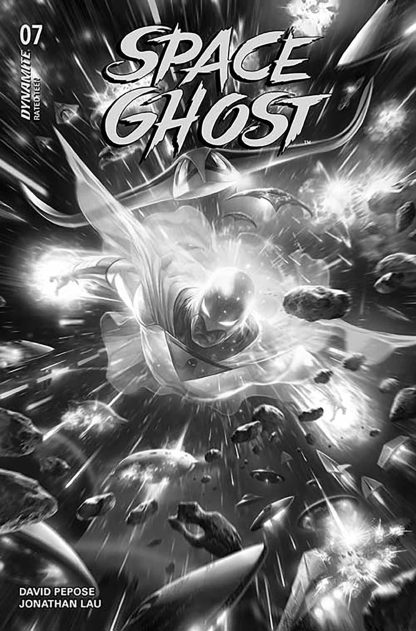 SPACE GHOST (2024) #7 FRANCESCO MATTINA B&W VARIANT CVR P 1 IN 7