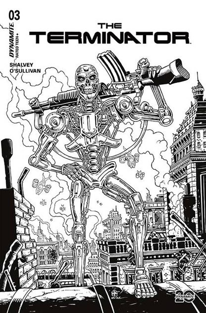 TERMINATOR (2024) #3 KEN HAESER B&W VARIANT  CVR R 1 IN 7