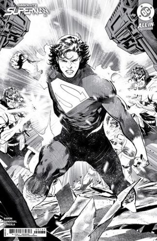 ABSOLUTE SUPERMAN (2024) #1 3RD PRINTING RAFA SANDOVAL B&W VARIANT 1 IN 25