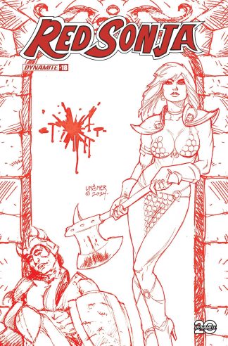 RED SONJA (2023) #18 JOSEPH MICHAEL LINSNER LINE ART VARIANT CVR P 1 IN 10