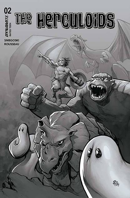 HERCULOIDS (2025) #2 ERIC POWELL B&W VARIANT CVR X 1 IN 7