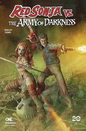 RED SONJA VS. ARMY OF DARKNESS (2025) #1 BJÖRN BARENDS FOIL VARIANT CVR K 1 IN 10