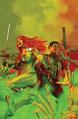 RED SONJA VS. ARMY OF DARKNESS (2025) #1 MARK SPEARS GREEN VIRGIN VARIANT CVR W 1 IN 15